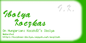 ibolya koczkas business card